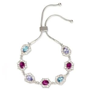 Anthropologie Multicolor Crystal Stone Slider Bracelet